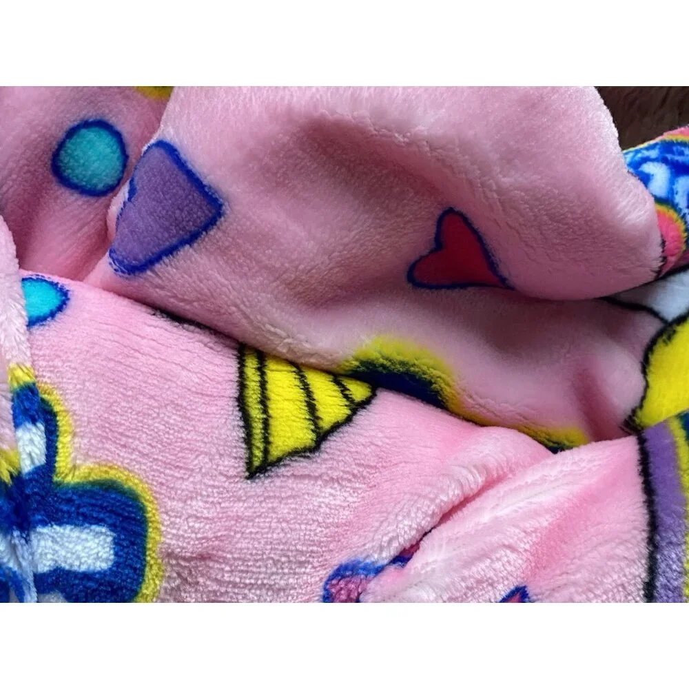 Jolly Rancher Hard Candy Oversized Soft Plush Throw Blanket‎ 60” X 70” Pink NEW